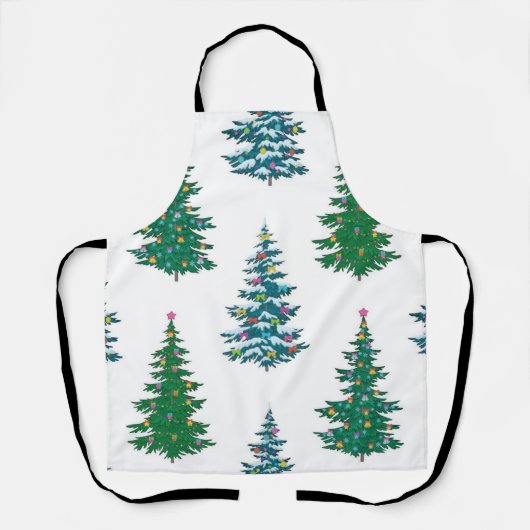 Kerstboom patroon schort (Voorkant)