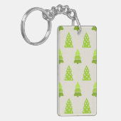 Kerstboom patroon sleutelhanger (Voorkant Links)