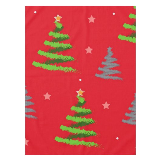 Kerstboom patroon tafelkleed (Voorkant)