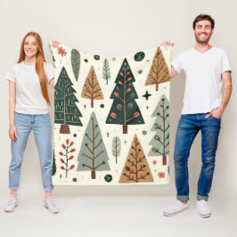 Kerstboom Patroon  vakantie Fleece Deken