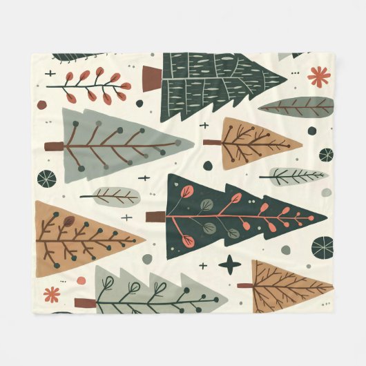 Kerstboom Patroon  vakantie Fleece Deken (Voorkant (Horizontaal))