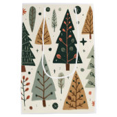 Kerstboom Patroon vakantie Medium Cadeauzakje (Achterkant)