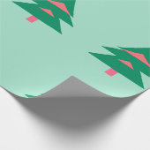 Kerstboom patroon winter wrapping papier (Hoek)