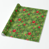 Kerstboom Patroon Wrapping Paper Cadeaupapier (Uitgerold)