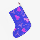 Kerstboom patterned Stoking Sock Dubbelzijdig Kleine Kerstsok (Achterkant (Hangend))