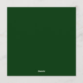 Kerstboom Pauw Kerstfeest Uitnodiging  (Achterkant)