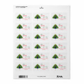 Kerstboom Pauw Post Etiket (Full Sheet)