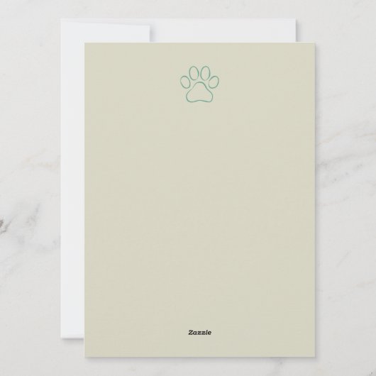 Kerstboom Paw Print Ornament Vakantie Kaart (Achterkant)