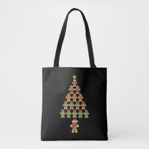 Kerstboom peperkoek koekjes Xmas Cookie Tote Bag