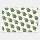 Kerstboom peperkoek man hete cacao Feestdagen Inpakpapier Vel (Voorkant 3)