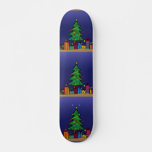 kerstboom persoonlijk skateboard (Voorkant)