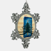 Kerstboom Pewter Sneeuwvlok Decoratie (Links)