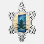 Kerstboom Pewter Sneeuwvlok Decoratie (Rechts)