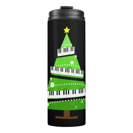 kerstboom Piano Teacher Gift Thermosbeker (Voorkant)