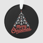 Kerstboom Piloot in Vliegtuig Ornament (voorkant)