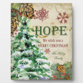 Kerstboom Pine Cone Hope Snowflake Collage Fotoplaat (Voorkant)