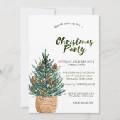 Kerstboom, Pine Cones Snow-kerstfeest Kaart (Voorkant)