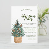 Kerstboom, Pine Cones Snow-kerstfeest Kaart (Staand voorkant)