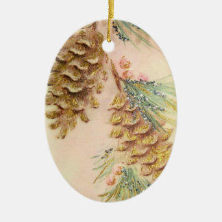 Kerstboom Pinecones Sparkle Look  Keramisch Ornament