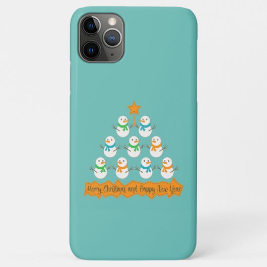 Kerstboom piramide gemaakt van Kerstmis sneeuwpopp Case-Mate iPhone Case (Achterkant)