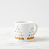 Kerstboom piramide gemaakt van Kerstmis sneeuwpopp Espresso Kop (Voorkant rechts)