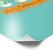 Kerstboom piramide gemaakt van Kerstmis sneeuwpopp Foto Afdruk (Hoek)