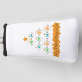 Kerstboom piramide gemaakt van Kerstmis sneeuwpopp Golfheadcover (Voorkant)