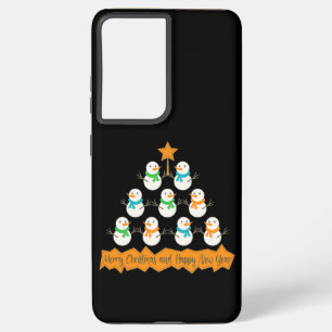 Kerstboom piramide gemaakt van Kerstmis sneeuwpopp Samsung Galaxy Hoesje