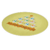 Kerstboom piramide gemaakt van Kerstmis sneeuwpopp Snijplank (Hoek)