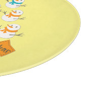 Kerstboom piramide gemaakt van Kerstmis sneeuwpopp Snijplank (Hoek)