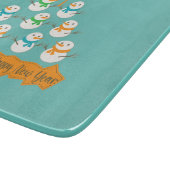 Kerstboom piramide gemaakt van Kerstmis sneeuwpopp Snijplank (Hoek)