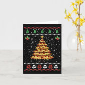 Kerstboom Pizza Horrorkersttrui Xmas F Kaart (Gele Bloem)
