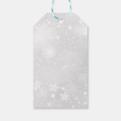 kerstboom, plakverf, primaire kleuren cadeaulabel (Achterkant)