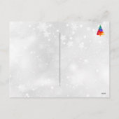 kerstboom, plakverf, primaire kleuren feestdagenkaart (Achterkant)