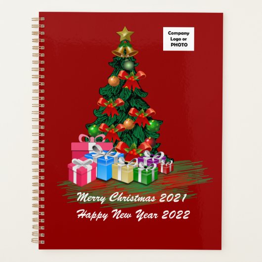 Kerstboom Planner (rood) (Voorkant)