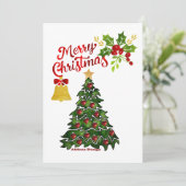 Kerstboom Plat Kerstkaart (Staand voorkant)