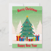 Kerstboom Plat Kerstkaart (Voorkant)