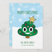 Kerstboom poep emoji kerst Kaart (Voorkant / Achterkant)