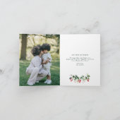 Kerstboom Poinsettia Bobble | Foto Feestdagen Kaart (Binnen)