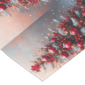 Kerstboom Poinsettia Winter Sneeuw Korte Tafelloper (Hoek)