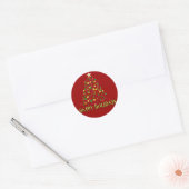 kerstboom 'Pointalism' Kaart of Sticker (Envelop)