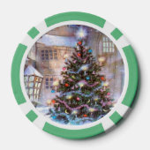 kerstboom  poker chips (Achterkant)