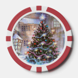 kerstboom  poker chips