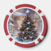 kerstboom  poker chips (Achterkant)