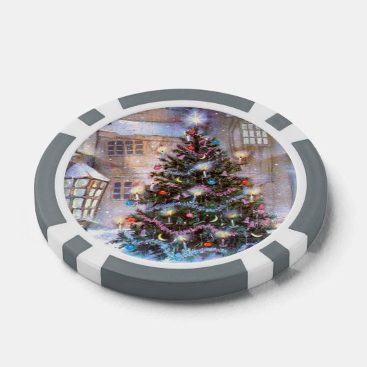kerstboom  pokerchips (Enkel)