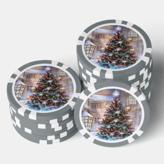 kerstboom  pokerchips (Opstapeling)