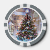 kerstboom  pokerchips (Voorkant)