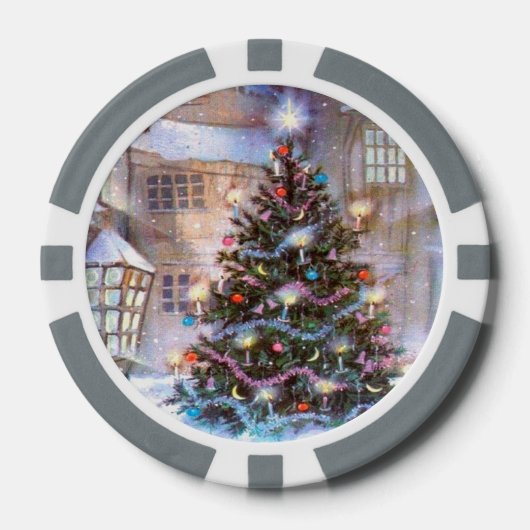 kerstboom  pokerchips (Voorkant)