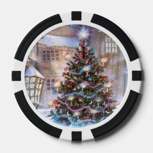 kerstboom  pokerchips (Voorkant)