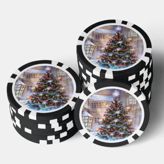 kerstboom pokerchips (Opstapeling)
